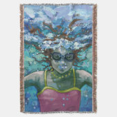 水中で泳ぐ スローブランケット (正面縦)