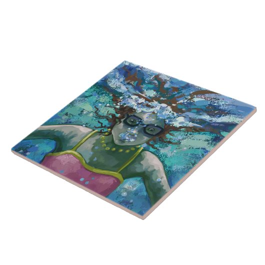 水中で泳ぐ タイル (側面)