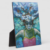 水中で泳ぐ フォトプラーク (側面)