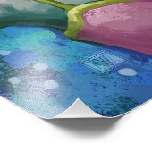 水中で泳ぐ フォトプリント (角)