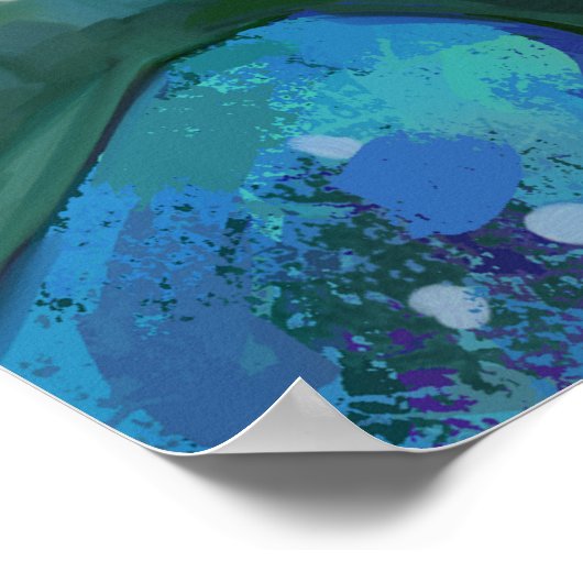 水中で泳ぐ ポスター (角)