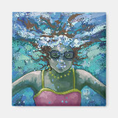 水中で泳ぐ マグネット (正面)