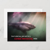 水中で白いカザメ シーズンポストカード (正面/裏面)