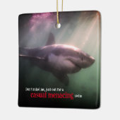 水中で白いカザメ セラミックオーナメント (左)