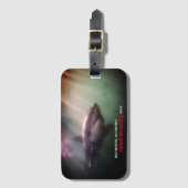 水中で白いカザメ ラゲッジタグ (正面縦)