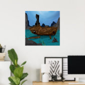 水中で難破する ポスター (ホームオフィス)