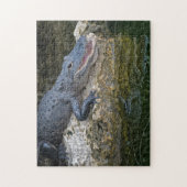 水中に反射する澄んダークワニ ジグソーパズル (縦)