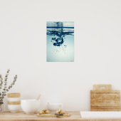 水中に気泡を形成する液滴 ポスター (キッチン)