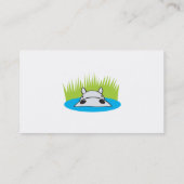 水中に潜んでいるカバ 名刺 (裏面)