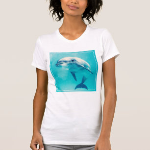 水中に瓶詰めイルカ Tシャツ