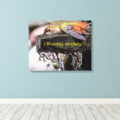 水中に産卵するハチドリ キャンバスプリント (インサイチュ (ウッドフロア))