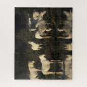 水中に立っているハルト・カマルグ・ポニー ジグソーパズル (縦)