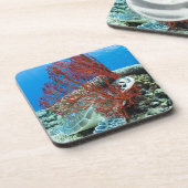 水中に2つを休ませているウミガメ コースター (左側)