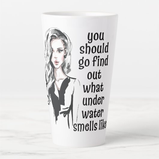 水中のにおい カフェラテマグ (正面)