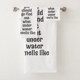 水中のにおい バスタオルセット