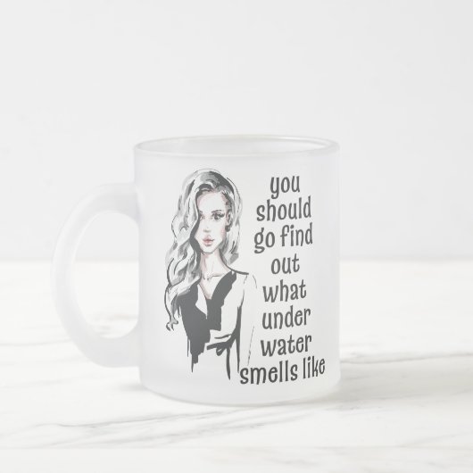 水中のにおい フロストグラスマグカップ (左)