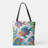 水中のにじいろの魚 トートバッグ (裏面)