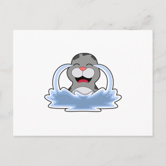 水中のアザラシ ポストカード (正面)