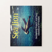 水中のアシカ ジグソーパズル (縦)