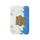 水中のアニメ猫 バスマット (正面縦)