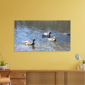 水中のアヒル キャンバスプリント (インサイチュ (リビング))