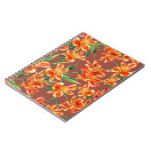 水中のアルストロエメリア色彩の鮮やかのシームレームパターン ノートブック (左側)