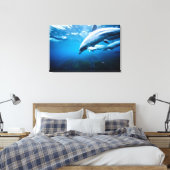 水中のイルカ キャンバスプリント (インサイチュ (寝室))