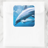 水中のイルカ スクエアシール (バッグ)
