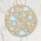 水中のウィムシーな赤ちゃんシャワー フェイバータグ (裏面)