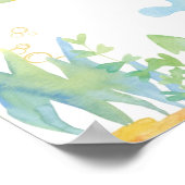 水中のウィムシーな魚のカスタマイズ ポスター (角)