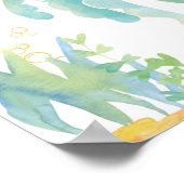 水中のウィムシークラゲのカスタマイズ可能 ポスター (角)