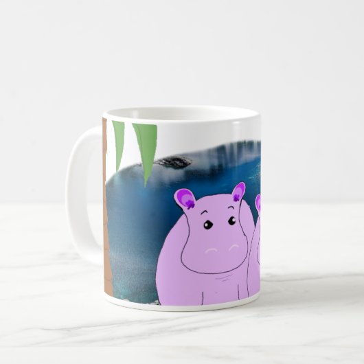 水中のカバ マグ (正面左)