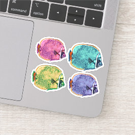 水中のサンゴ礁航海の魚 シール