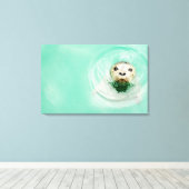 水中のシールポートレート キャンバスプリント (インサイチュ (ウッドフロア))