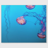 水中のゼリー魚類 ラッピングペーパー (フラット)