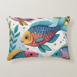 水中のレインボーフィッシュ アクセントクッション