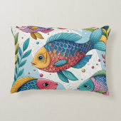 水中のレインボーフィッシュ アクセントクッション (裏面)