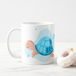 水中の世界。海ライフ。かわいいシアガメ コーヒーマグカップ