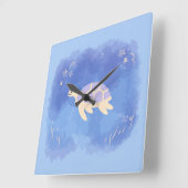 水中の亀 スクエア壁時計 (傾斜)