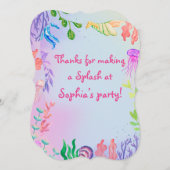 水中の人魚リトル サンキューカード (正面/裏面)