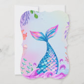 水中の人魚リトル サンキューカード (裏面)