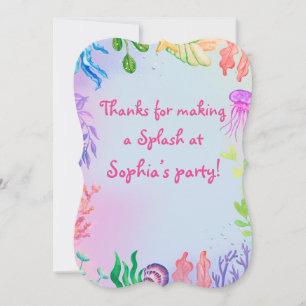 水中の人魚リトル サンキューカード