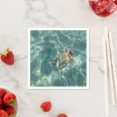水中の人魚 スタンダードカクテルナプキン (インサイチュ)