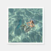 水中の人魚 スタンダードカクテルナプキン (正面)