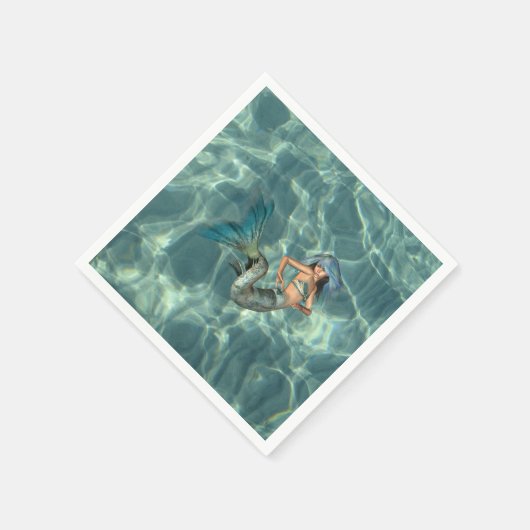 水中の人魚 スタンダードカクテルナプキン (角)