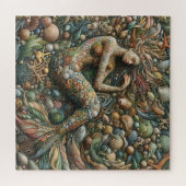 水中の夢の風景：サンゴの人魚 ジグソーパズル (横)