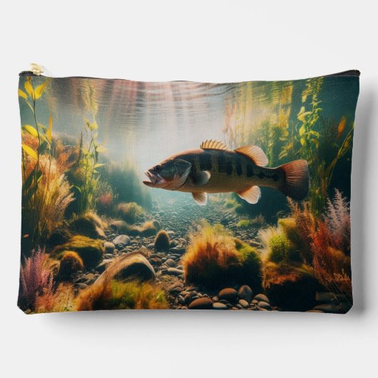 水中の大きな口のベース アクセサリーポーチ (正面)