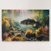 水中の大きな口のベース ジグソーパズル (横)