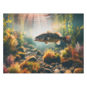 水中の大きな口のベース テーブルクロス (正面(横))