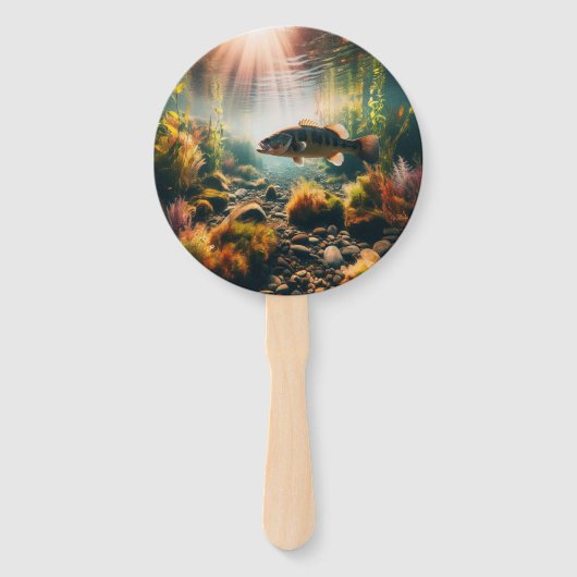 水中の大きな口のベース ハンドファン (正面)